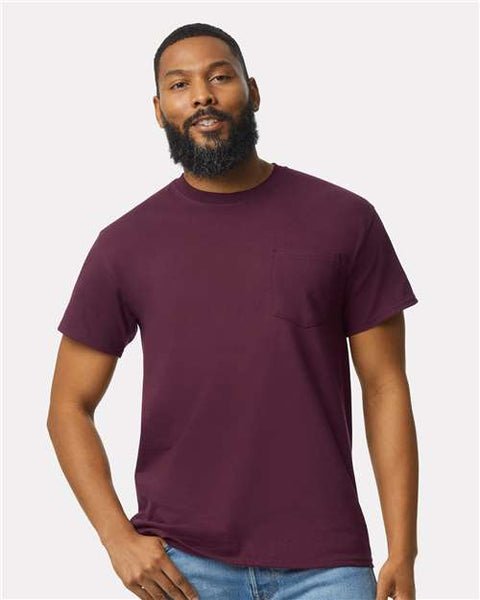 Ultra Cotton® Pocket T-Shirt - Maroon