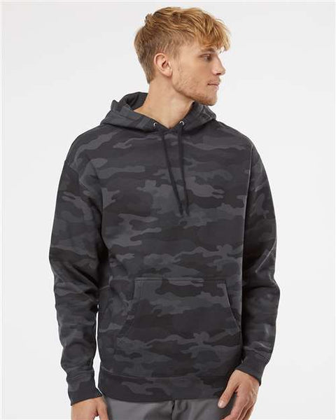 Heavyweight Hooded Sweatshirt - Black Camo