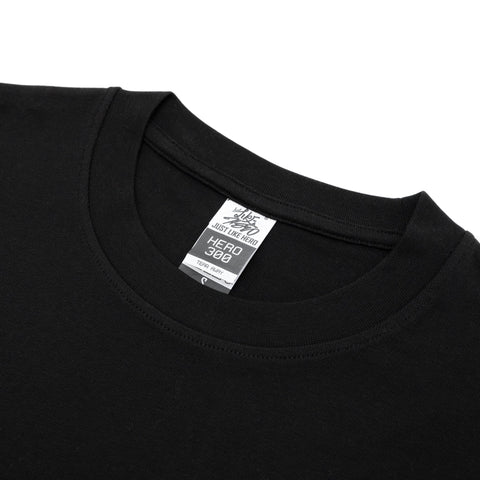 HERO-300 Unisex Super Heavy Oversized Tee - Black