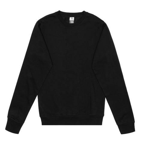 Just Like Hero Unisex Blank Essentials Crewneck Sweatshirts, Black, Flatlay, Front