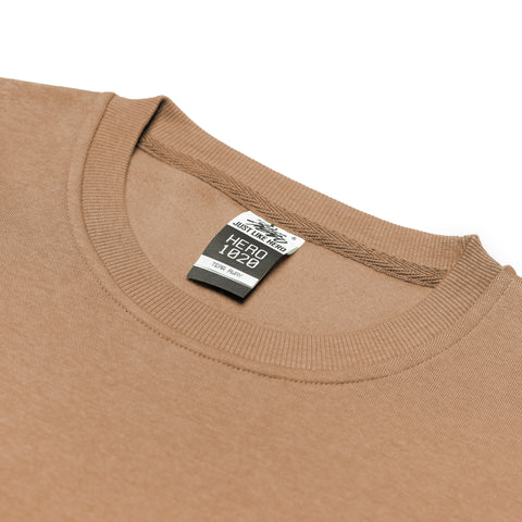 HERO-1020 Unisex Blank Crewneck Sweatshirt - Clay