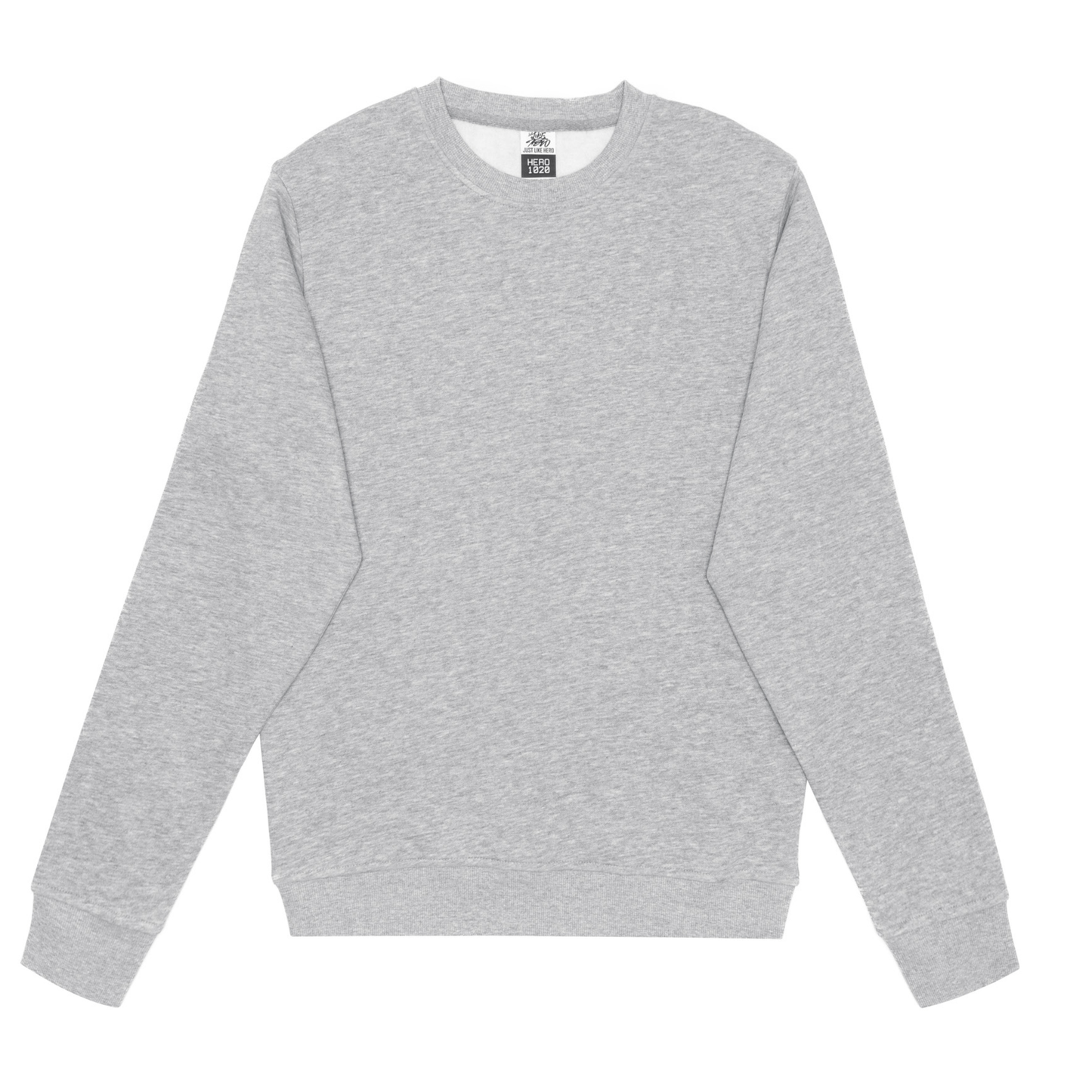 Sweat-shirt ras du cou unisexe HERO-1020 - Ash Heather