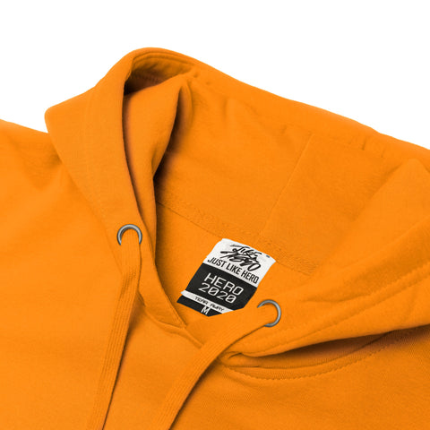 HERO-2020 Unisex Blank Hoodie - Orange (FINAL SALE)