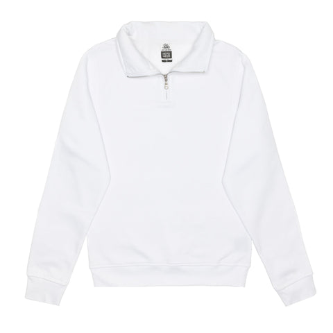 HERO-4020 Unisex Quarter Zip Sweatshirt - White
