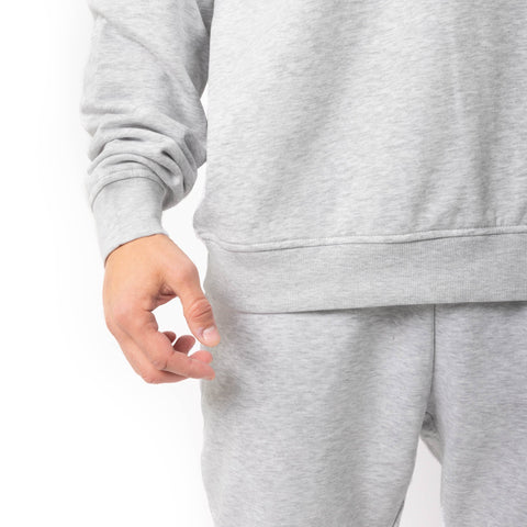 HERO-1020 Unisex Blank Crewneck Sweatshirt - Ash Heather