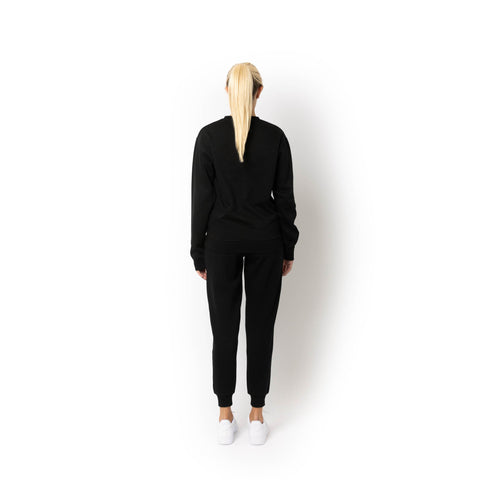 HERO-1020 Unisex Blank Crewneck Sweatshirt - Black