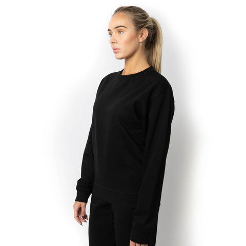 HERO-1020 Unisex Blank Crewneck Sweatshirt - Black