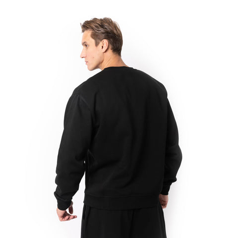 HERO-1020 Unisex Blank Crewneck Sweatshirt - Black