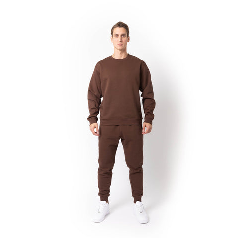 HERO-1020 Unisex Blank Crewneck Sweatshirt - Cocoa