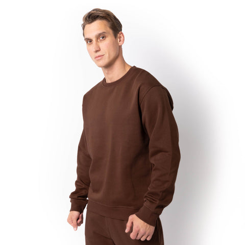 HERO-1020 Unisex Blank Crewneck Sweatshirt - Cocoa