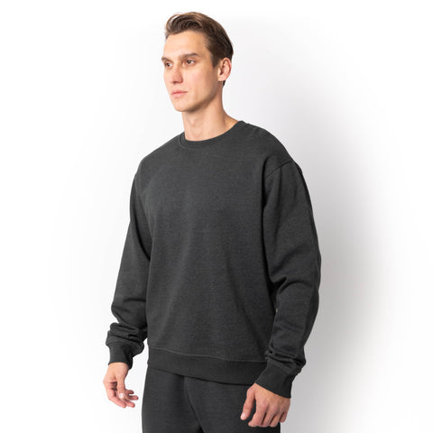HERO-1020 Unisex Blank Crewneck Sweatshirt - Dark Heather