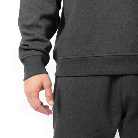 HERO-1020 Unisex Blank Crewneck Sweatshirt - Dark Heather