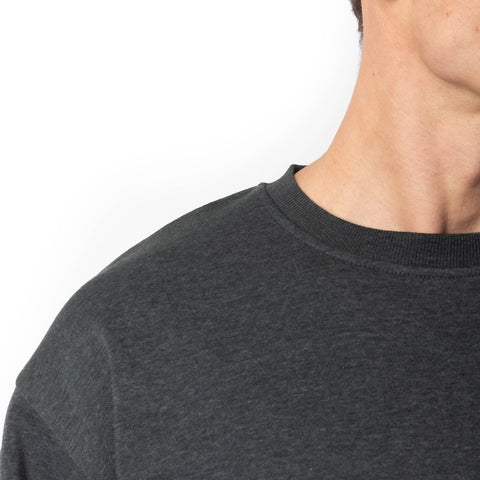HERO-1020 Unisex Blank Crewneck Sweatshirt - Dark Heather