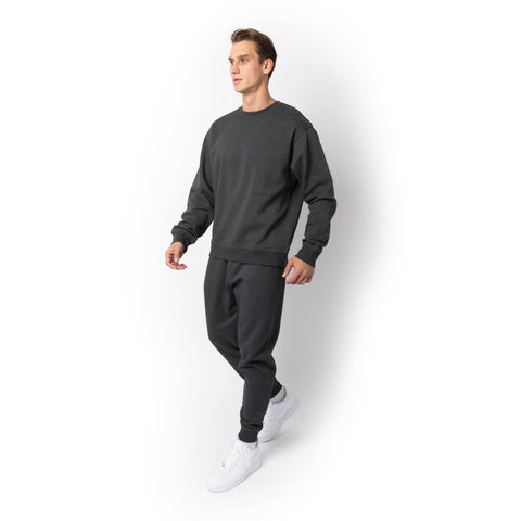 HERO-1020 Unisex Blank Crewneck Sweatshirt - Dark Heather