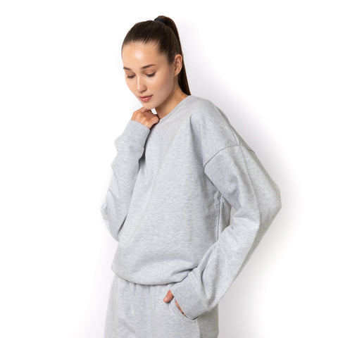HERO-1050 MAX Unisex Blank Crewneck Sweatshirt - Ash Heather