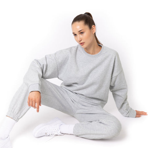 HERO-1050 MAX Unisex Blank Crewneck Sweatshirt - Ash Heather