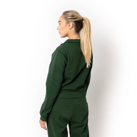 HERO-4020 Unisex Quarter Zip Sweatshirt - Forest Green