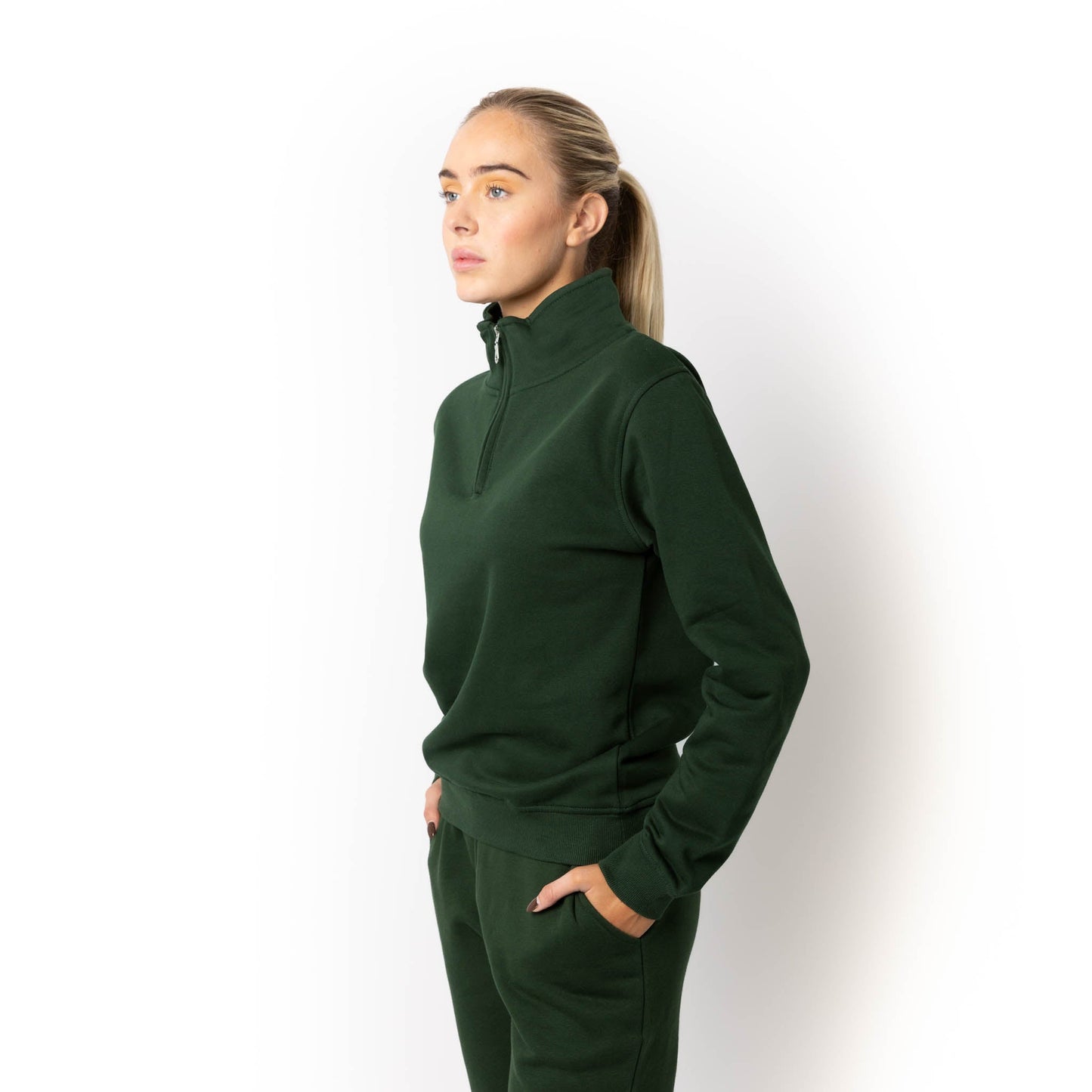 Sweat-shirt unisexe à fermeture éclair quart de tour HERO-4020