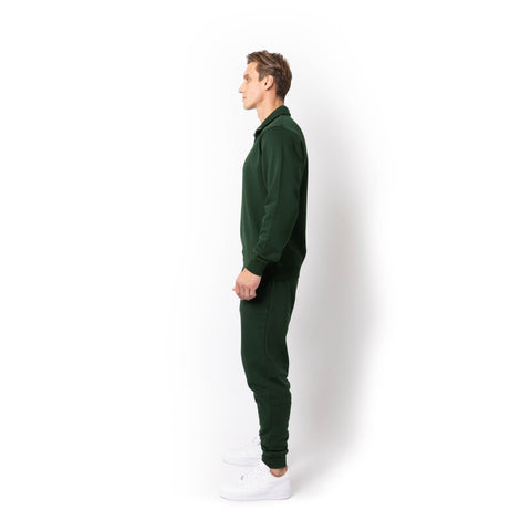 HERO-4020 Unisex Quarter Zip Sweatshirt - Forest Green