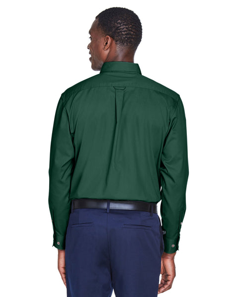 Men's Easy Blend Long-Sleeve Twill Shirt with Stain-Release