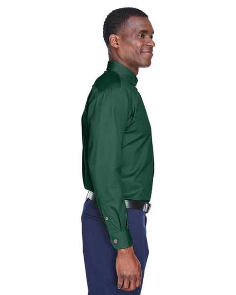 Men's Easy Blend Long-Sleeve Twill Shirt with Stain-Release