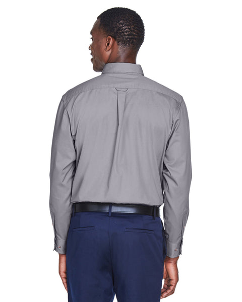 Men's Easy Blend Long-Sleeve Twill Shirt with Stain-Release