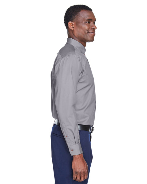 Men's Easy Blend Long-Sleeve Twill Shirt with Stain-Release