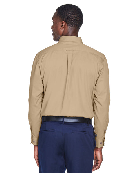 Men's Easy Blend Long-Sleeve Twill Shirt with Stain-Release