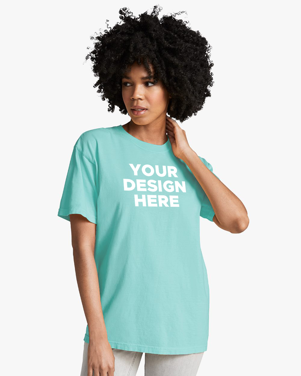 T-shirt épais teint en pièce