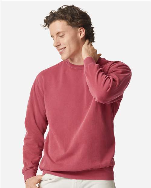 Sweat-shirt unisexe teint en pièce