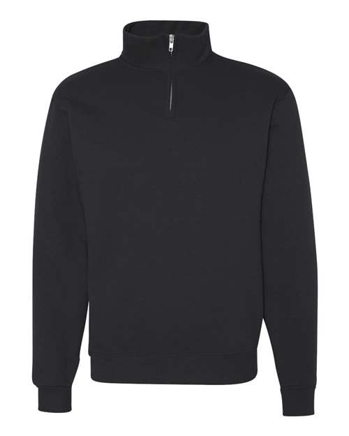 Sweat-shirt unisexe Nublend® à col cadet et fermeture éclair quart de tour
