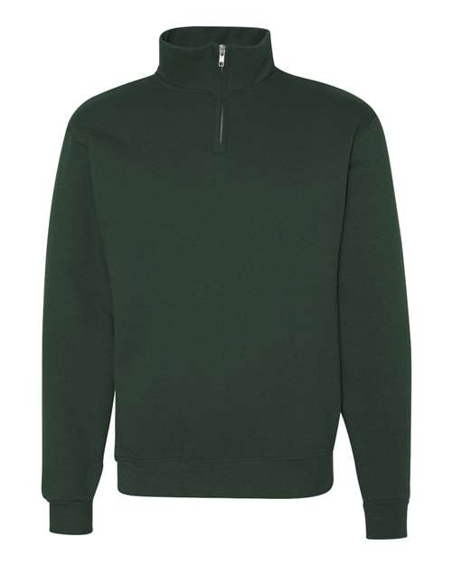 Sweat-shirt unisexe Nublend® à col cadet et fermeture éclair quart de tour