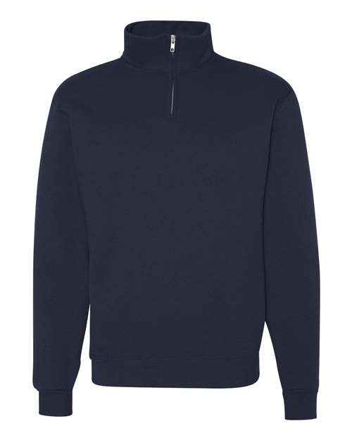 Sweat-shirt unisexe Nublend® à col cadet et fermeture éclair quart de tour