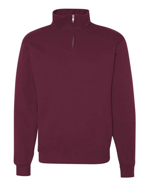 Sweat-shirt unisexe Nublend® à col cadet et fermeture éclair quart de tour