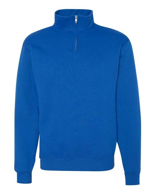 Sweat-shirt unisexe Nublend® à col cadet et fermeture éclair quart de tour
