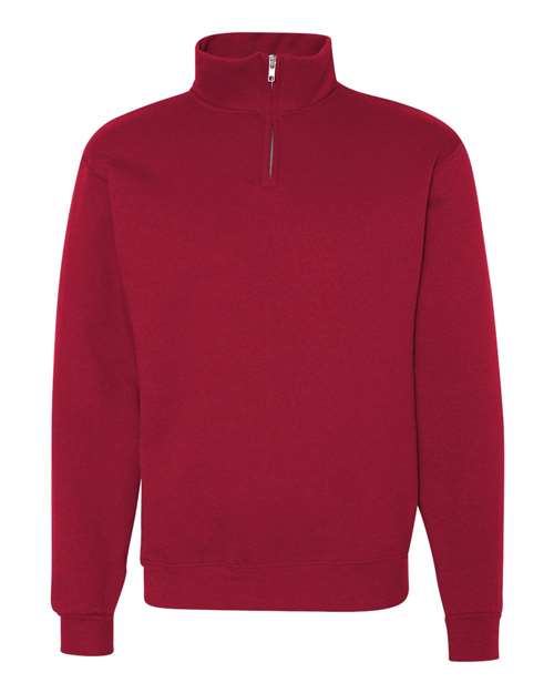 Sweat-shirt unisexe Nublend® à col cadet et fermeture éclair quart de tour