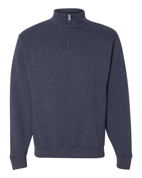 Sweat-shirt unisexe Nublend® à col cadet et fermeture éclair quart de tour