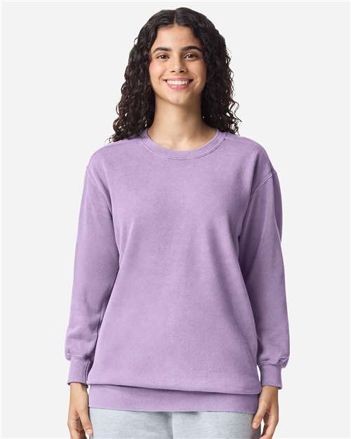 Sweat-shirt unisexe teint en pièce