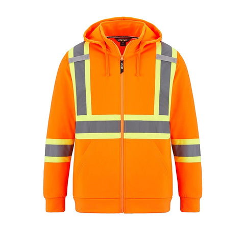 L01380 - Infinity - Hi-Vis Full Zip Hooded Sweatshirt w/ Detachable Hood