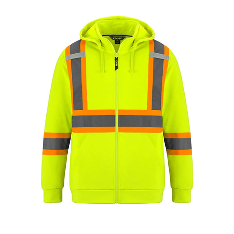 L01380 - Infinity - Hi-Vis Full Zip Hooded Sweatshirt w/ Detachable Hood