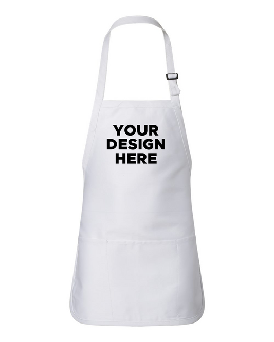 Full-Length Apron with Pouch Pocket