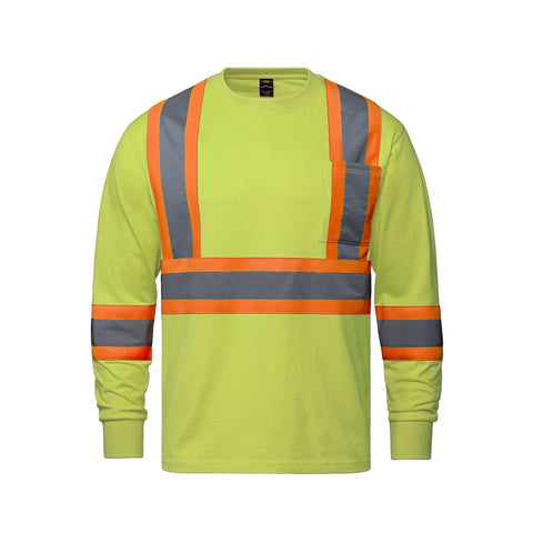 S05995 - Paramount - Cotton Long Sleeve Hi-Vis T-Shirt