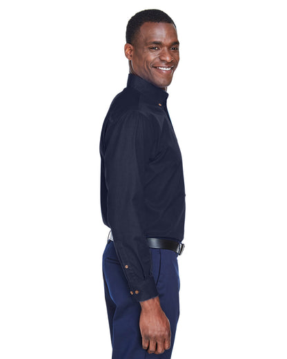 Chemise en sergé à manches longues Easy Blend pour homme avec traitement antitache